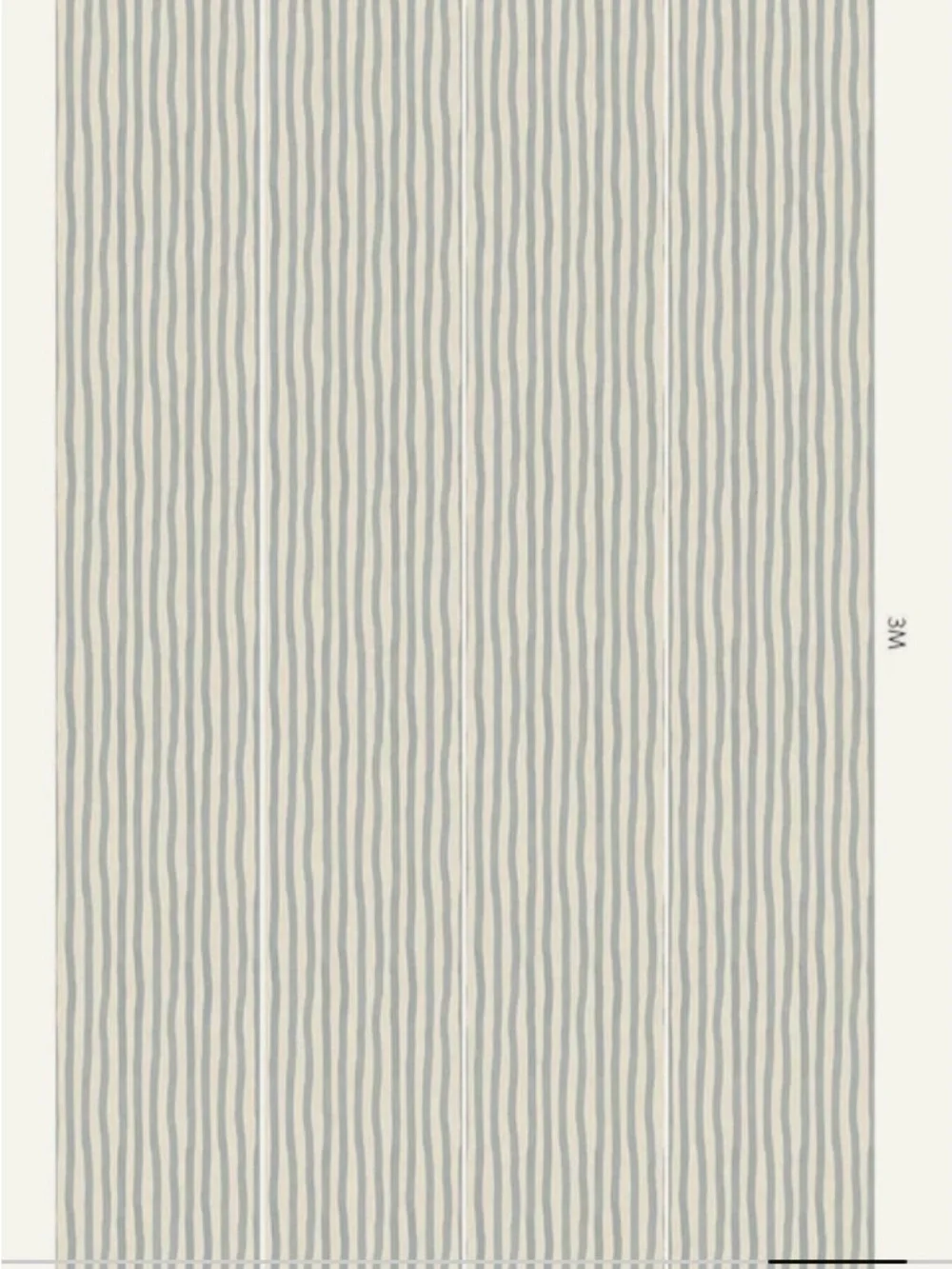 House of Hackney Artist's Stripe Wallpaper in Pale Blue & Cream